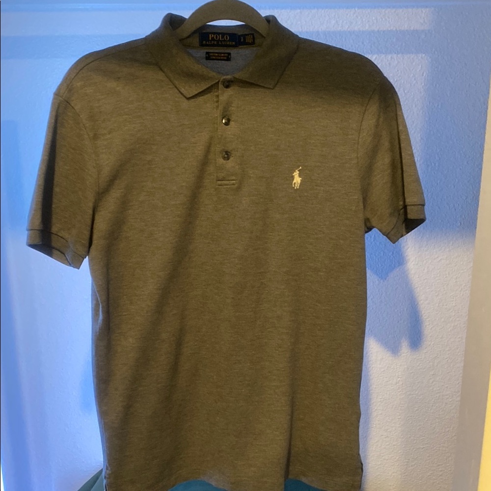 Polo by Ralph Lauren Gray and White Polo Shirt